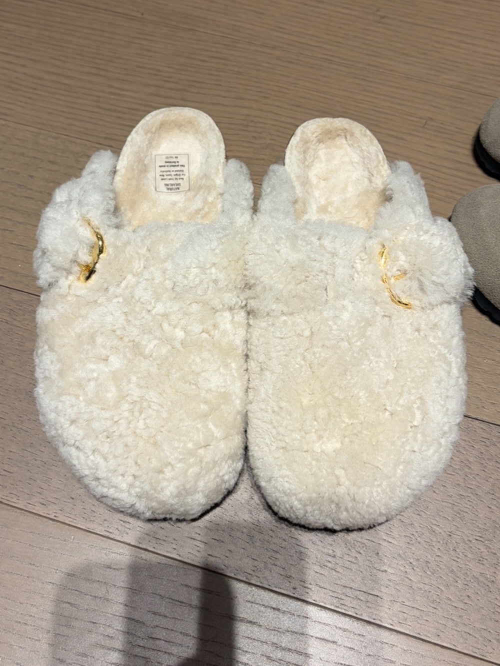Birkenstock Boston Big Buckle Shearling Clogs Eggshell Sandals Shoes EU 37 NEW - Picture 11 of 12